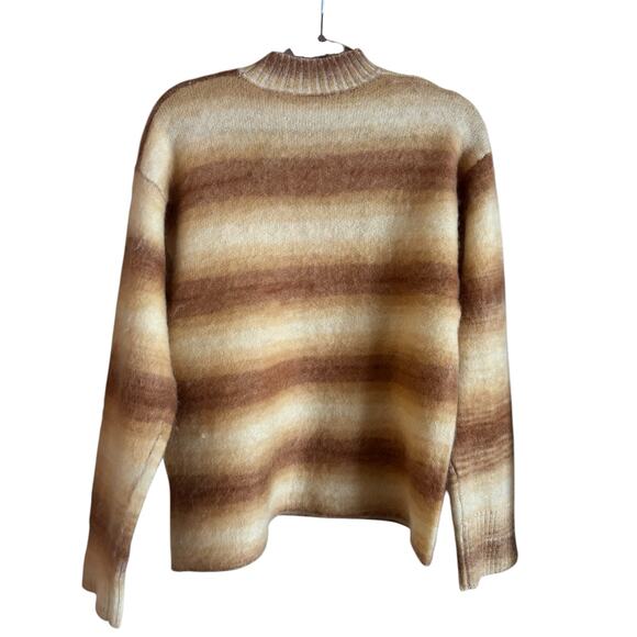 ACNE STUDIOS Ombre Stripe Mohair Wool Sweater Sand Beige NWOT Size XS - Picture 1 of 6